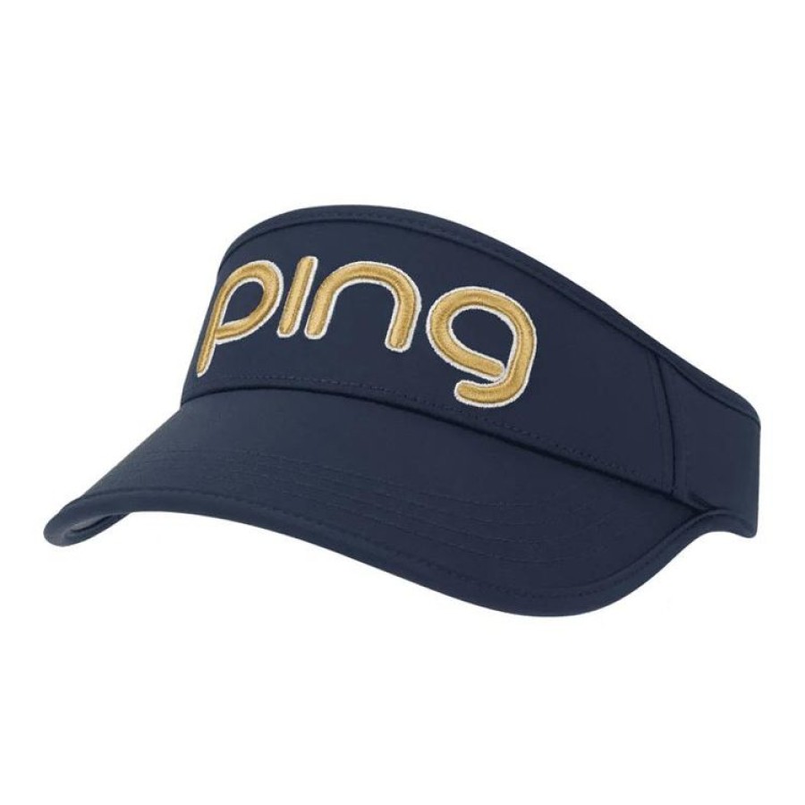 Ping Casquettes & Visieres | Ping Visiere G Le3 Visor 233 Navy Gold Femme