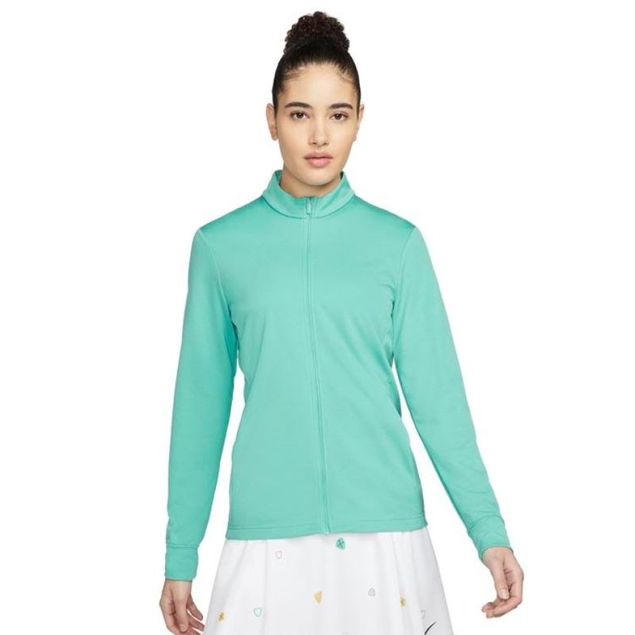 Nike Jupes & Robes | Nike - Pull Dri Fit Uv Victory Femme - Turquoise-Blanc