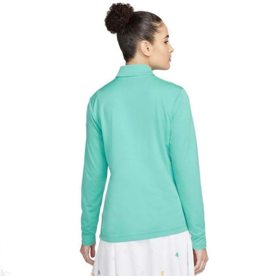 Nike Jupes & Robes | Nike - Pull Dri Fit Uv Victory Femme - Turquoise-Blanc