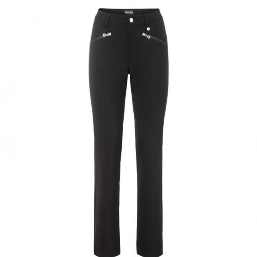 Golfino Gillets & Pulls | Golfino - Pantalon Cool Island Deperlant - Femme - Noir