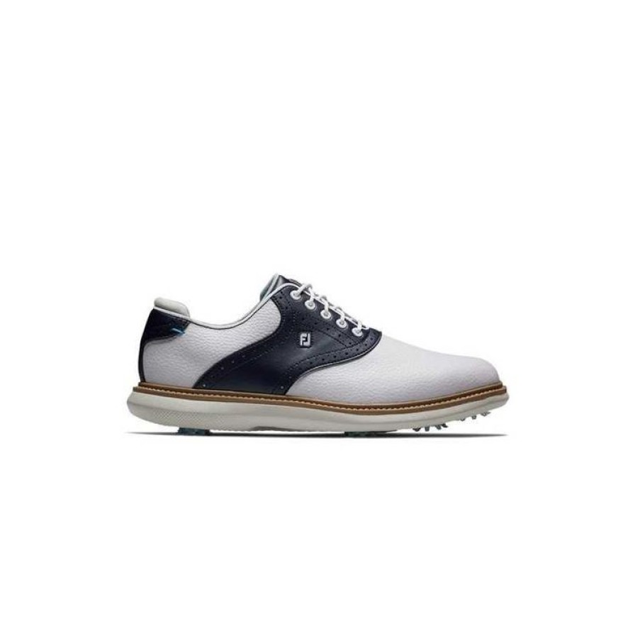 Footjoy Hommes | Footjoy - Chaussures Homme A Crampons Traditions - Blanc/Marine