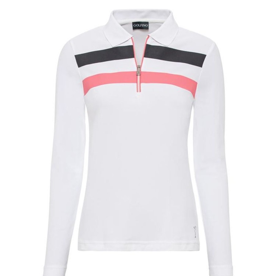 Golfino Pols | Golfino - Polo Manches Longues Femme - Blanc