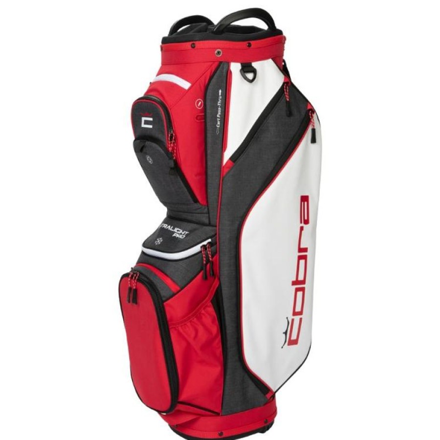 cobra Sacs De Golf Chariot | Cobra - Sac Chariot Ultralight Pro - Rouge-Blanc-Noir