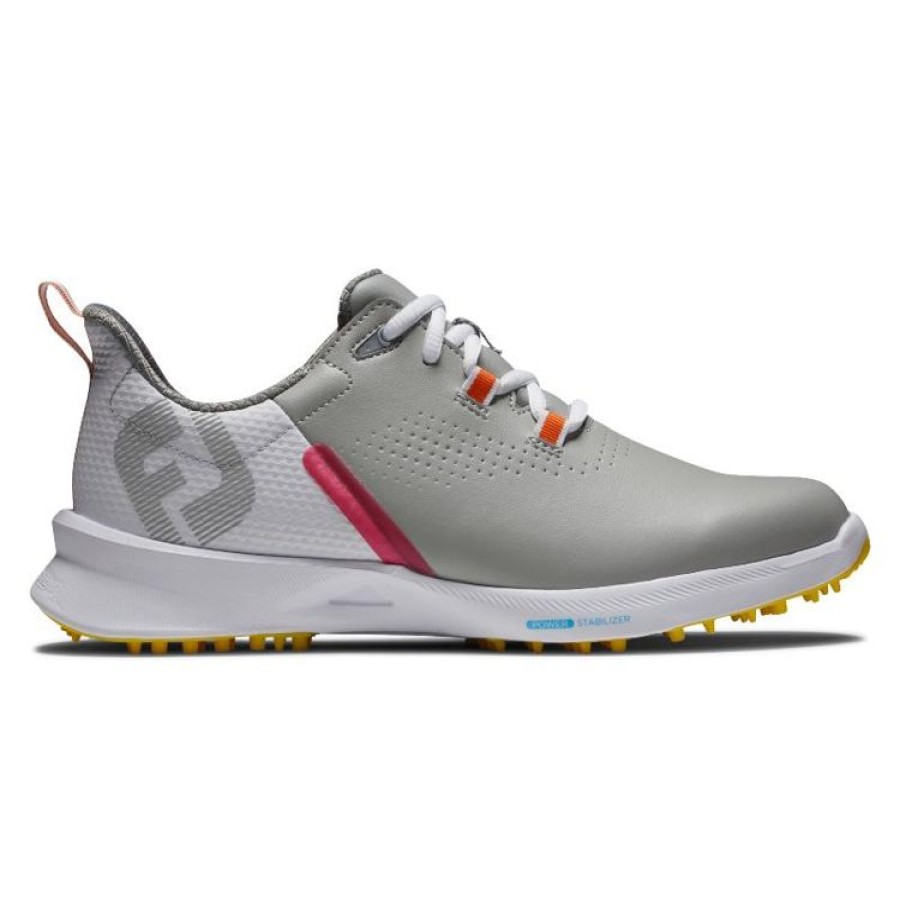 Footjoy Femmes | Footjoy - Chaussures Fuel Femme - Gris/Jaune/Rose