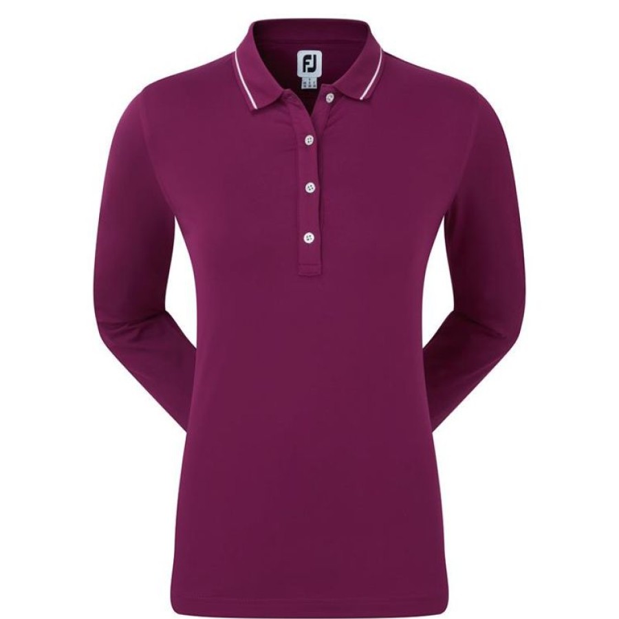 Footjoy Pols | Footjoy - Polo Manches Longues Thermal Femme - Prune