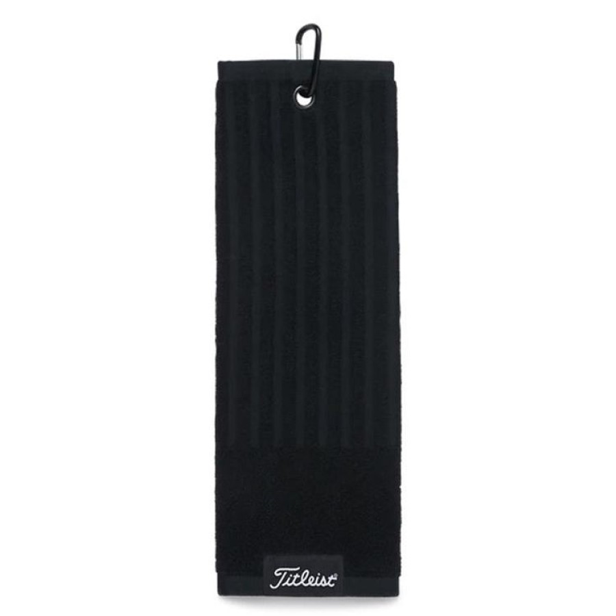 Titleist Serviettes De Golf | Titleist - Serviette Trifold - Noir