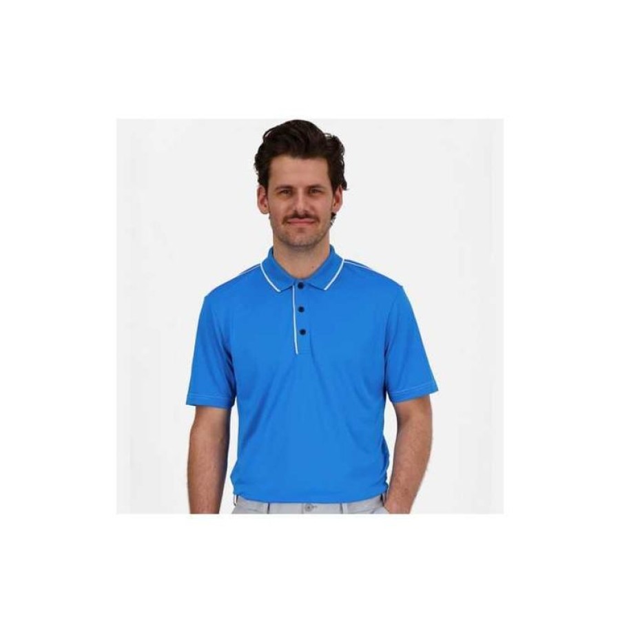 Brax Polos | Brax - Polo Loris Manches Courtes Homme - Bleu Electrique