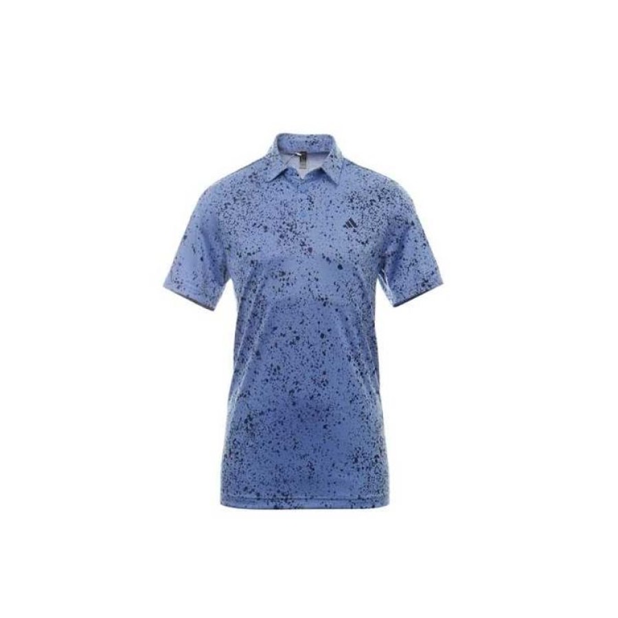 Adidas Polos | Adidas - Polo Homme Jacquard - Bleu Motif