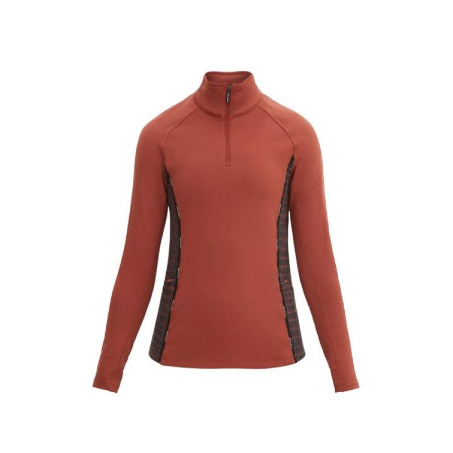 Rohnisch Jupes & Robes | Rohnisch - Pull Jane Thermo 1/2 Zip Femme - Marron Crocco