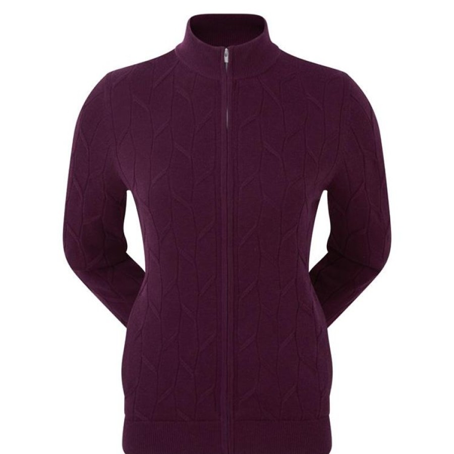 Footjoy Jupes & Robes | Footjoy - Pull Windstopper Femme - Prune