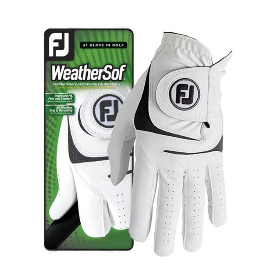 Footjoy Gants De Golf Droitiers | Footjoy - Gant Weathersof Homme Droitier - Blanc