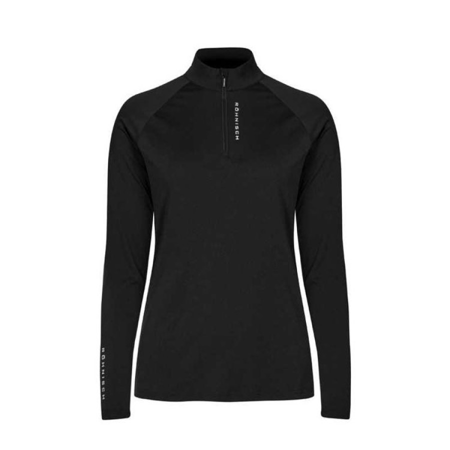 Rohnisch Pols | Polo Rohnisch Manches Longues Femme Noir