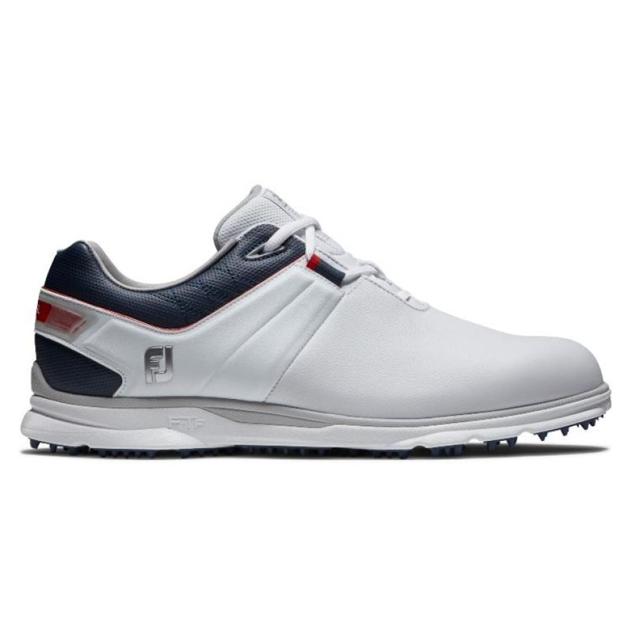 Footjoy Hommes | Footjoy - Chaussures Sans Crampons Pro Sl - Blanc-Marine-Rouge