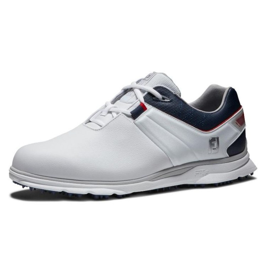 Footjoy Hommes | Footjoy - Chaussures Sans Crampons Pro Sl - Blanc-Marine-Rouge