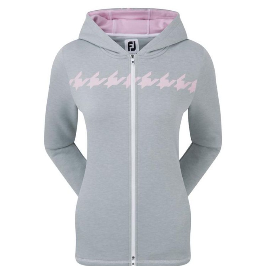 Footjoy Jupes & Robes | Footjoy - Veste-Sweat A Capuche Femme - Gris-Rose