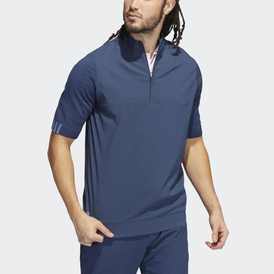 Adidas Shorts & Bermudas | Adidas - Veste Coupe Vent Primeknit 1/4 Zip - Marine