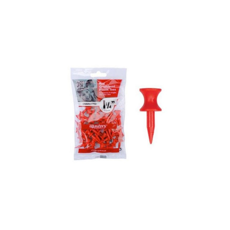 Masters Tees De Golf | Masters Tees Plastiques A Etage 32 Mm Rouge