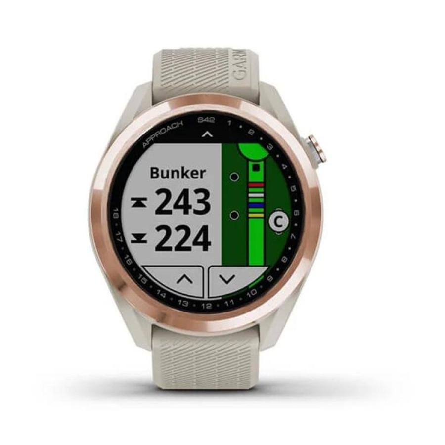 Garmin Montres Gps De Golf | Garmin - Montre Approach S42 - Gris/Or Rose