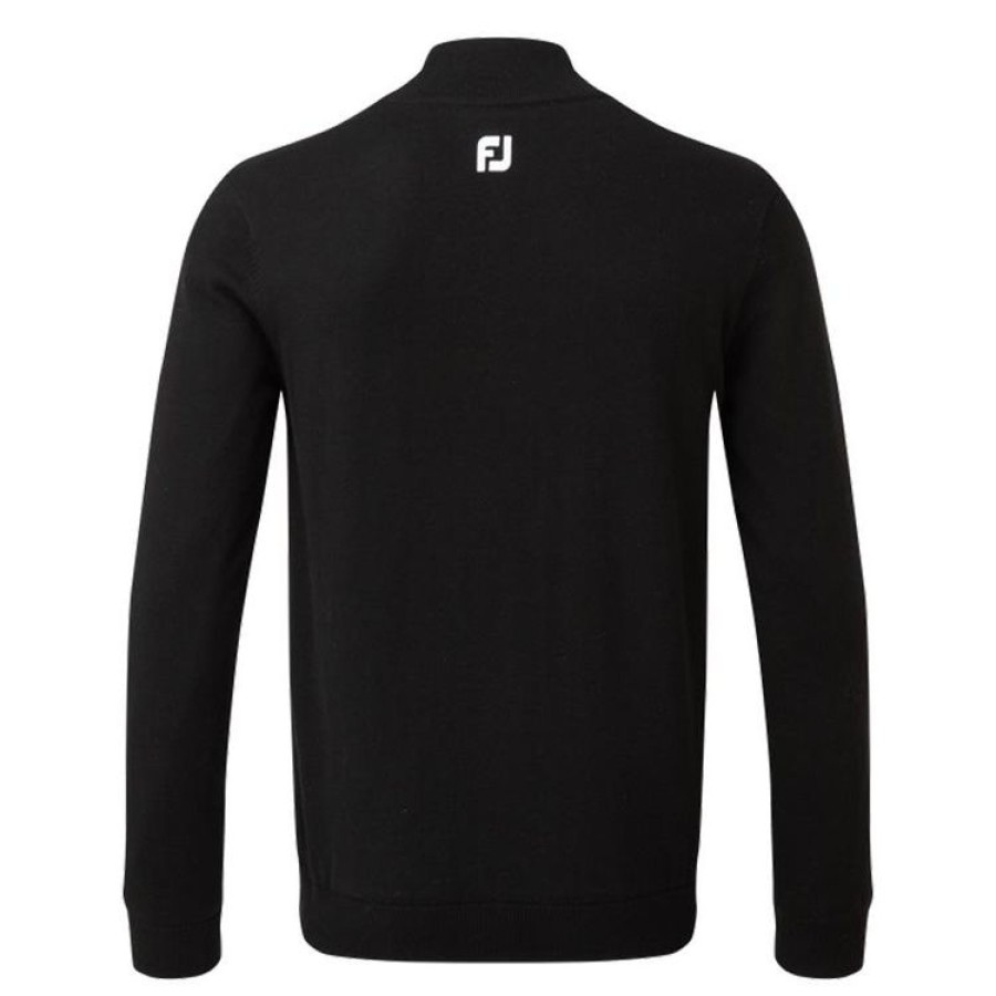 Footjoy Shorts & Bermudas | Footjoy - Pull En Laine Windstopper 1/2 Zip - Noir