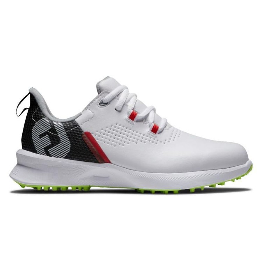 Footjoy Junior | Footjoy - Chaussures Fuel Junior - Blanc/Noir/Rouge/Vert