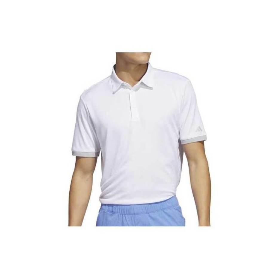 Adidas Polos | Adidas - Polo Homme Heat Ready - Blanc