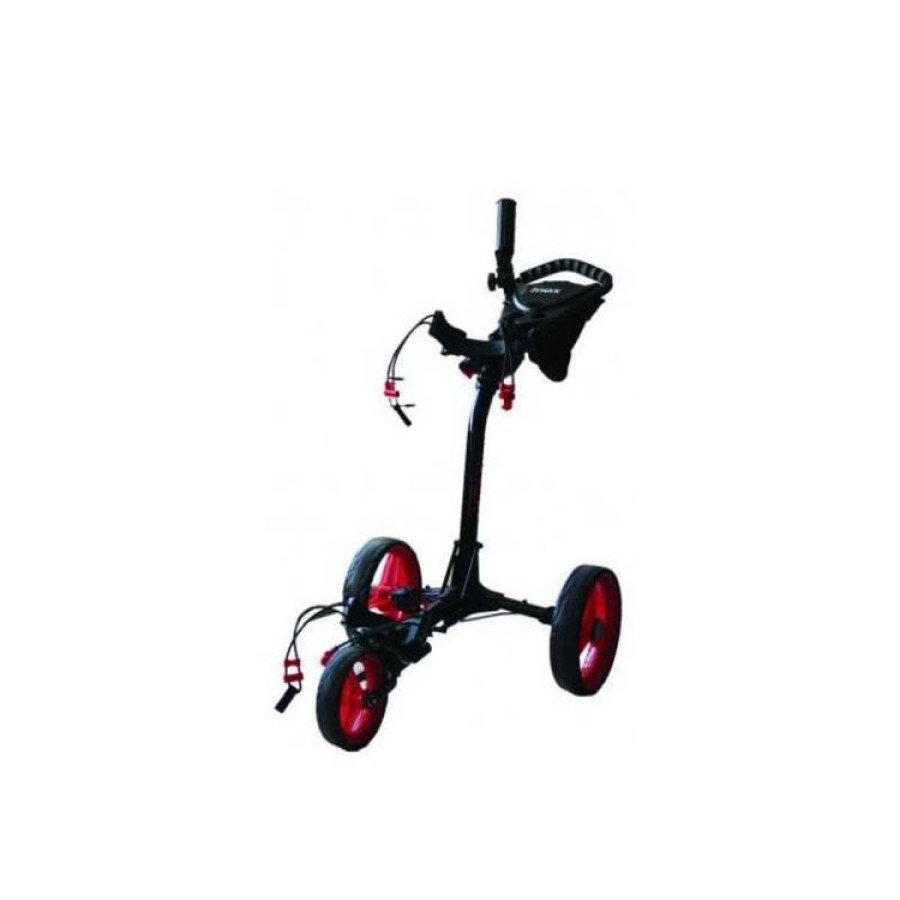 imax Chariots Manuels De Golf | Imax - Chariot Manuel 3 Roues - Noir/Rouge