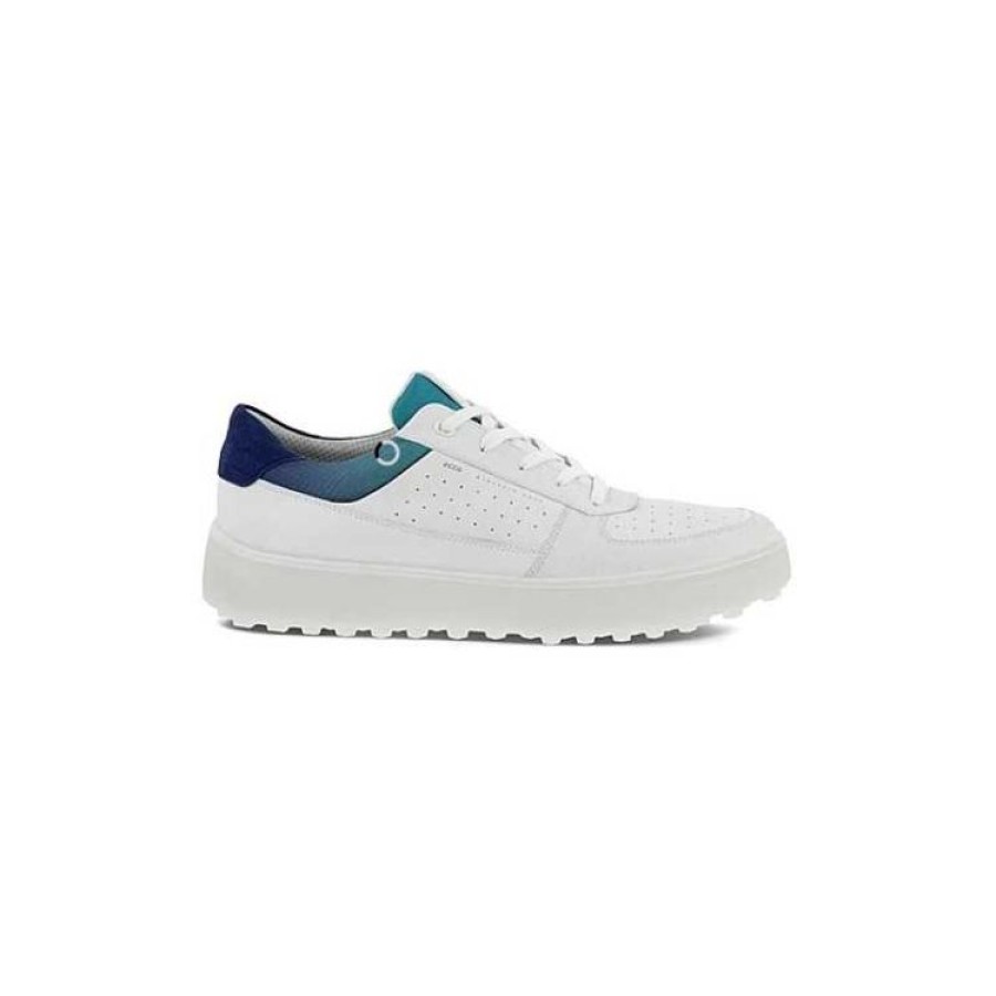 Ecco Hommes | Ecco - Chaussures Homme Golf Tray - Blanc/Bleu