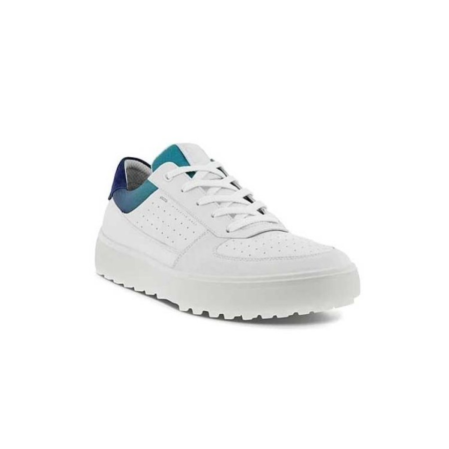 Ecco Hommes | Ecco - Chaussures Homme Golf Tray - Blanc/Bleu