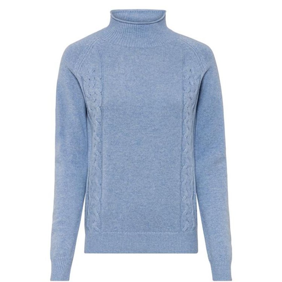 Golfino Jupes & Robes | Golfino- Pullover Autumn Fairway Cable Femme - Bleu