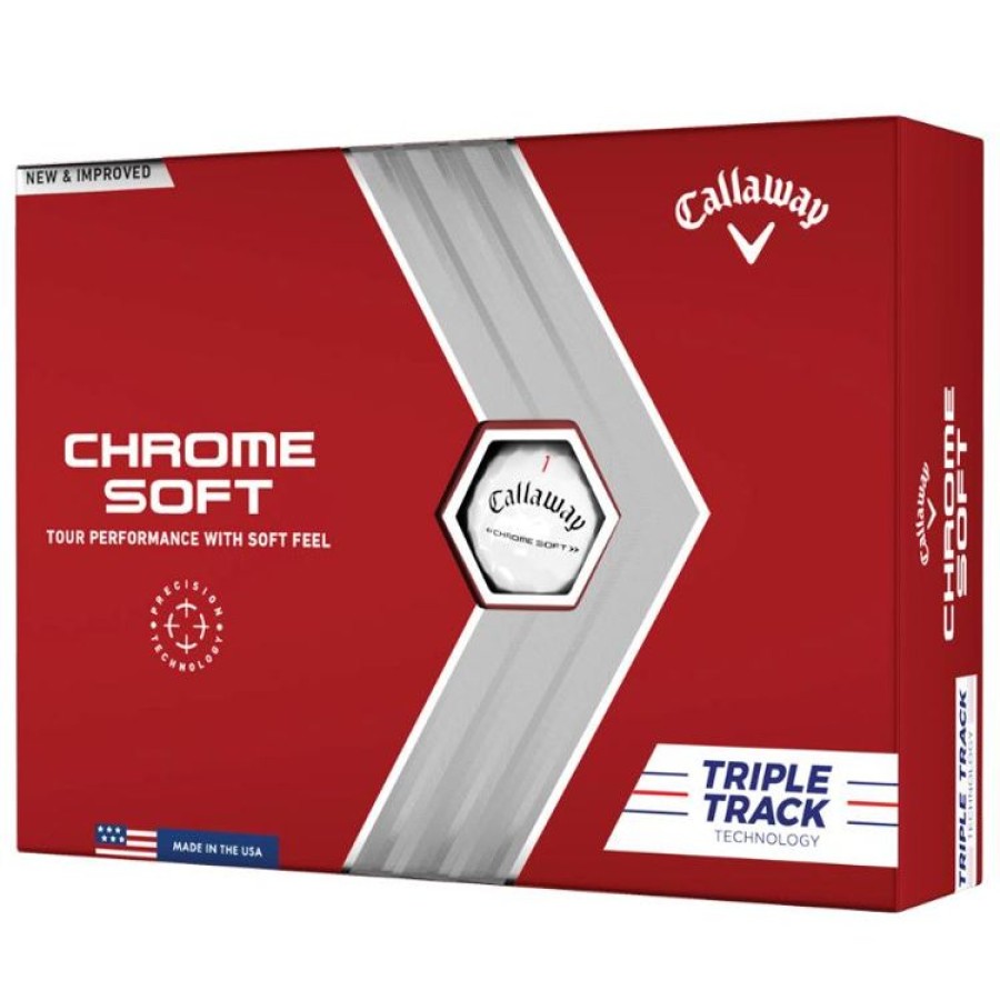 Callaway | Callaway - Balles Chrome Soft - Triple Track - Blanc