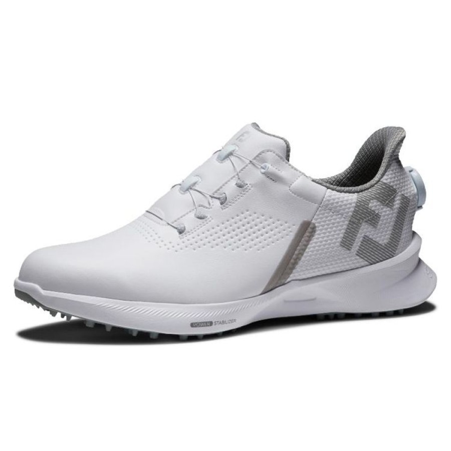 Footjoy Hommes | Footjoy - Chaussures Fuel Homme Boa - Blanc/Gris